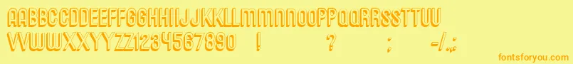 Messages Font – Orange Fonts on Yellow Background
