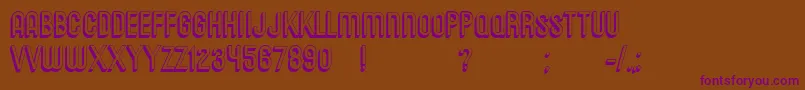 Fonte Messages – fontes roxas em um fundo marrom