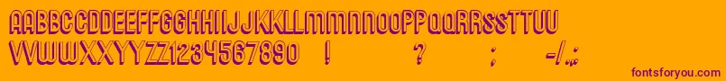 Messages Font – Purple Fonts on Orange Background