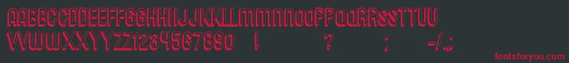 Messages Font – Red Fonts on Black Background