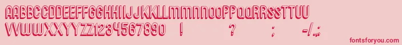 Messages Font – Red Fonts on Pink Background