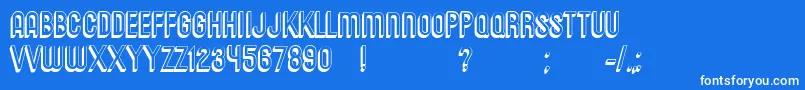 Messages Font – White Fonts on Blue Background