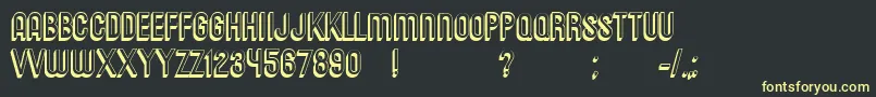 Messages Font – Yellow Fonts on Black Background