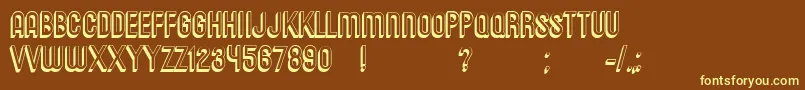 Messages Font – Yellow Fonts on Brown Background