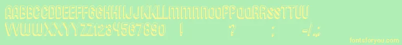 Messages Font – Yellow Fonts on Green Background