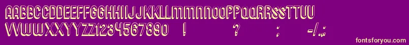 Messages Font – Yellow Fonts on Purple Background