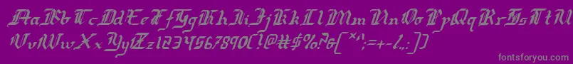 RedcoatItalic Font – Gray Fonts on Purple Background