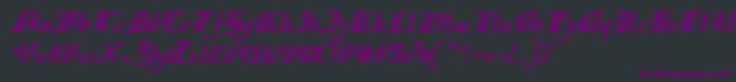 RedcoatItalic Font – Purple Fonts on Black Background