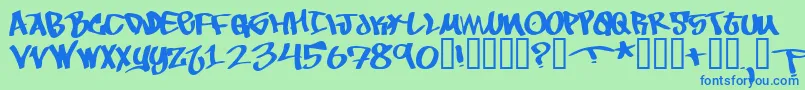 ToBeContinued Font – Blue Fonts on Green Background