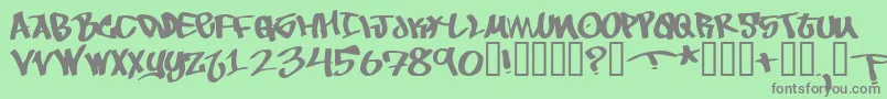 フォントToBeContinued – 緑の背景に灰色の文字