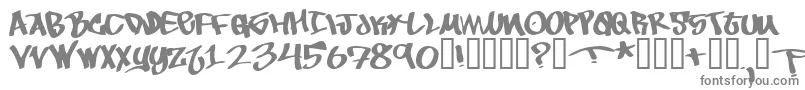 フォントToBeContinued – 白い背景に灰色の文字