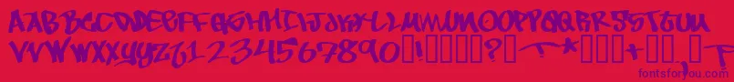 ToBeContinued-Schriftart – Violette Schriften auf rotem Hintergrund