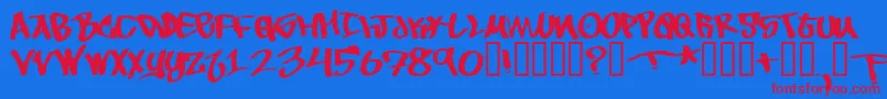 ToBeContinued Font – Red Fonts on Blue Background