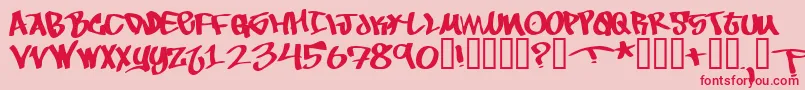 フォントToBeContinued – ピンクの背景に赤い文字