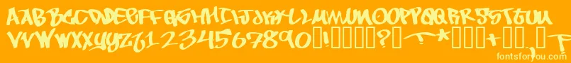ToBeContinued Font – Yellow Fonts on Orange Background