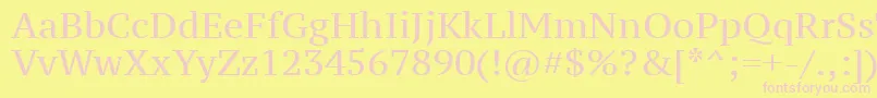 PtSerifCaption Font – Pink Fonts on Yellow Background