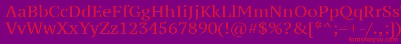 PtSerifCaption Font – Red Fonts on Purple Background