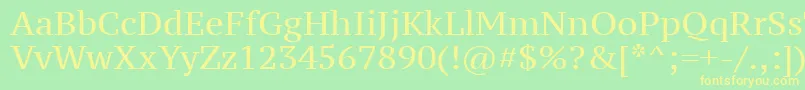 PtSerifCaption Font – Yellow Fonts on Green Background