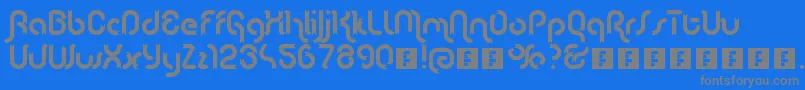 フォントLenta – 青い背景に灰色の文字