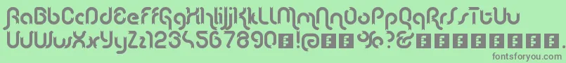 Lenta Font – Gray Fonts on Green Background