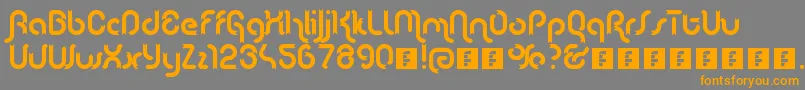 Lenta Font – Orange Fonts on Gray Background