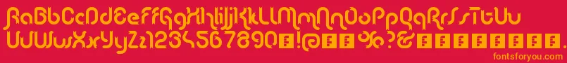 Lenta Font – Orange Fonts on Red Background