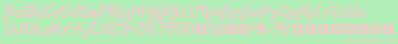 Lenta Font – Pink Fonts on Green Background