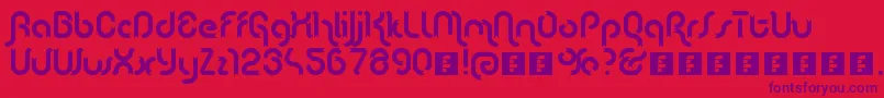 Lenta Font – Purple Fonts on Red Background