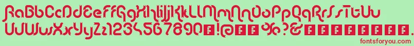 Шрифт Lenta – красные шрифты на зелёном фоне