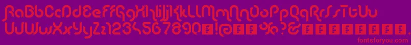 Lenta-Schriftart – Rote Schriften auf violettem Hintergrund