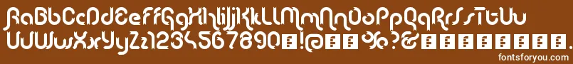 フォントLenta – 茶色の背景に白い文字