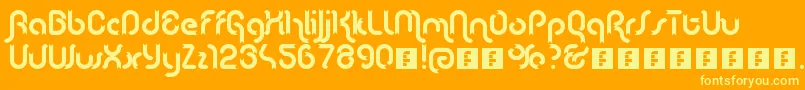 Fonte Lenta – fontes amarelas em um fundo laranja