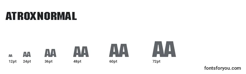 Размеры шрифта AtroxNormal