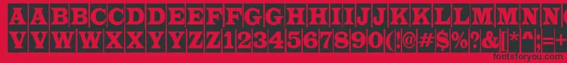 ALatinotitulcm Font – Black Fonts on Red Background