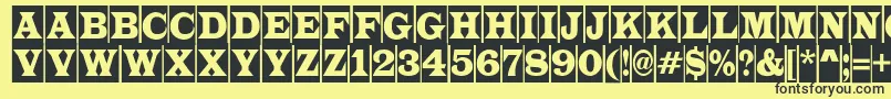 ALatinotitulcm Font – Black Fonts on Yellow Background