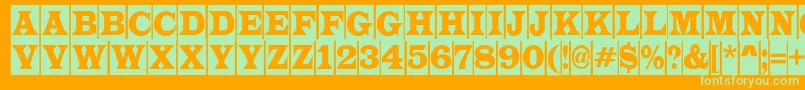 ALatinotitulcm Font – Green Fonts on Orange Background