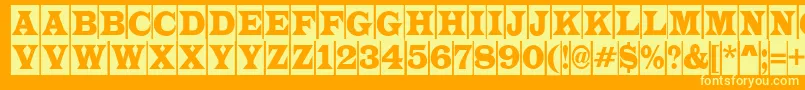 ALatinotitulcm Font – Yellow Fonts on Orange Background