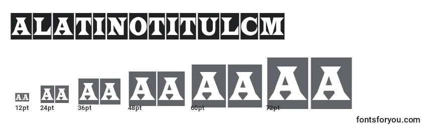 ALatinotitulcm Font Sizes