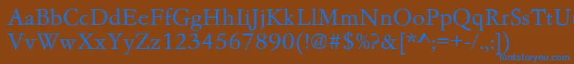 Gc05002t Font – Blue Fonts on Brown Background