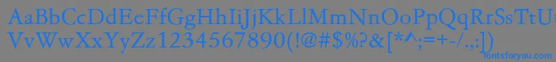 Gc05002t Font – Blue Fonts on Gray Background