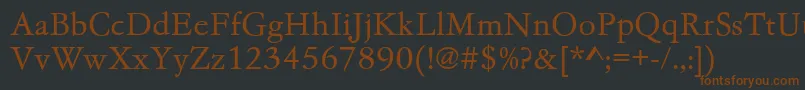 Шрифт Gc05002t – коричневые шрифты на чёрном фоне
