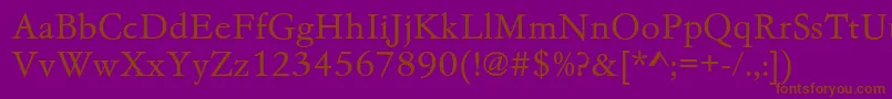 Gc05002t Font – Brown Fonts on Purple Background