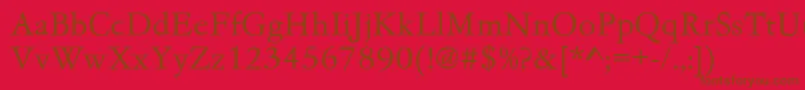 Gc05002t-Schriftart – Braune Schriften auf rotem Hintergrund