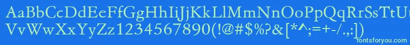 Gc05002t Font – Green Fonts on Blue Background