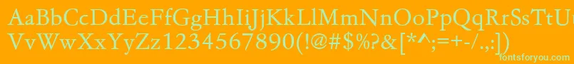 Gc05002t Font – Green Fonts on Orange Background