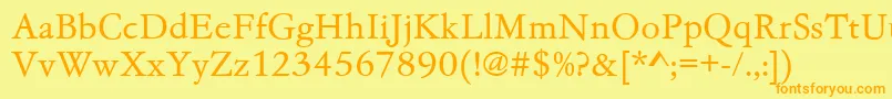 Gc05002t Font – Orange Fonts on Yellow Background