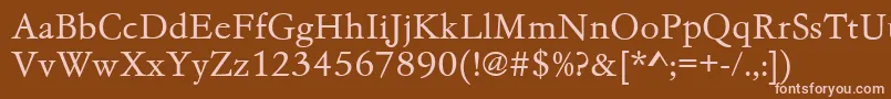 Gc05002t Font – Pink Fonts on Brown Background