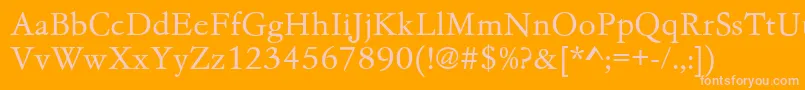 Gc05002t Font – Pink Fonts on Orange Background