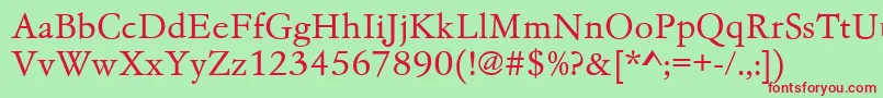 Gc05002t Font – Red Fonts on Green Background