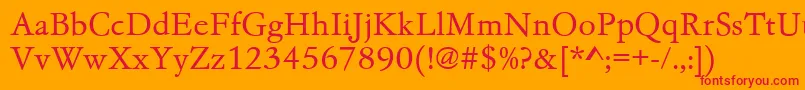Gc05002t Font – Red Fonts on Orange Background